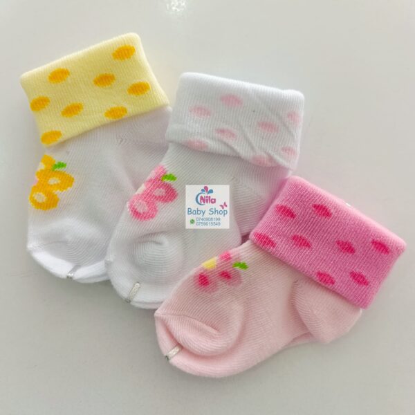 3 Piece Cute Cotton Socks (Girls) - Image 4
