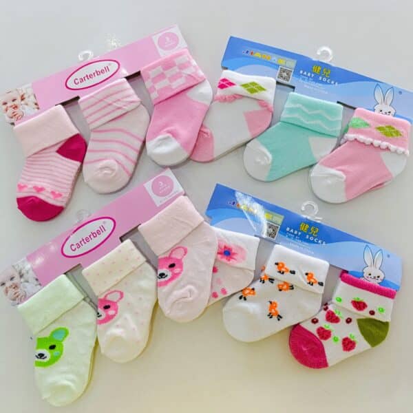 3 Piece Cute Cotton Socks (Girls)