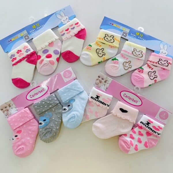 3 Piece Cute Cotton Socks (Girls) - Image 11