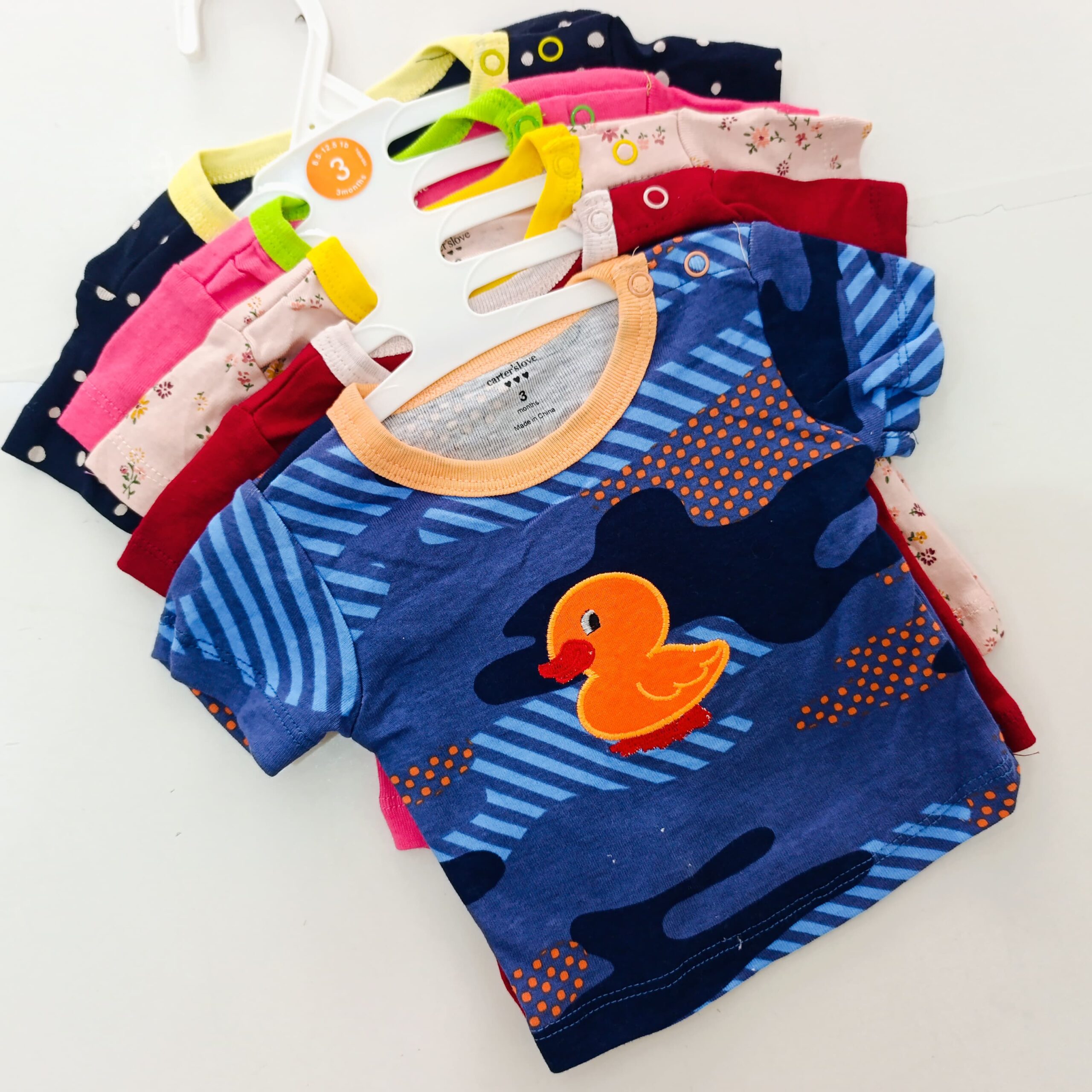 Newborn Baby Boy Soft Multicolor Cotton T-Shirts 5Pcs - Image 21