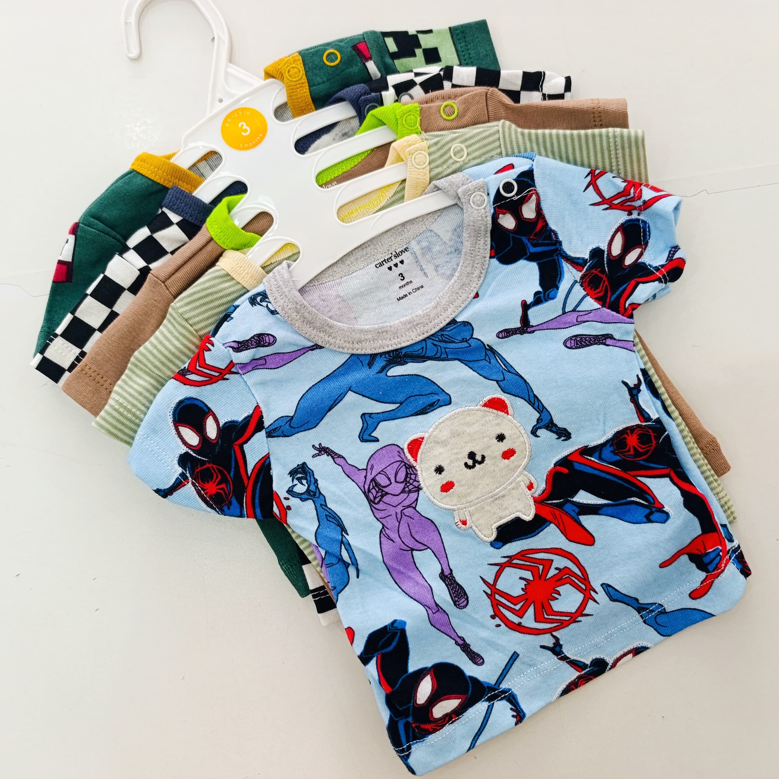 Newborn Baby Boy Soft Multicolor Cotton T-Shirts 5Pcs - Image 20
