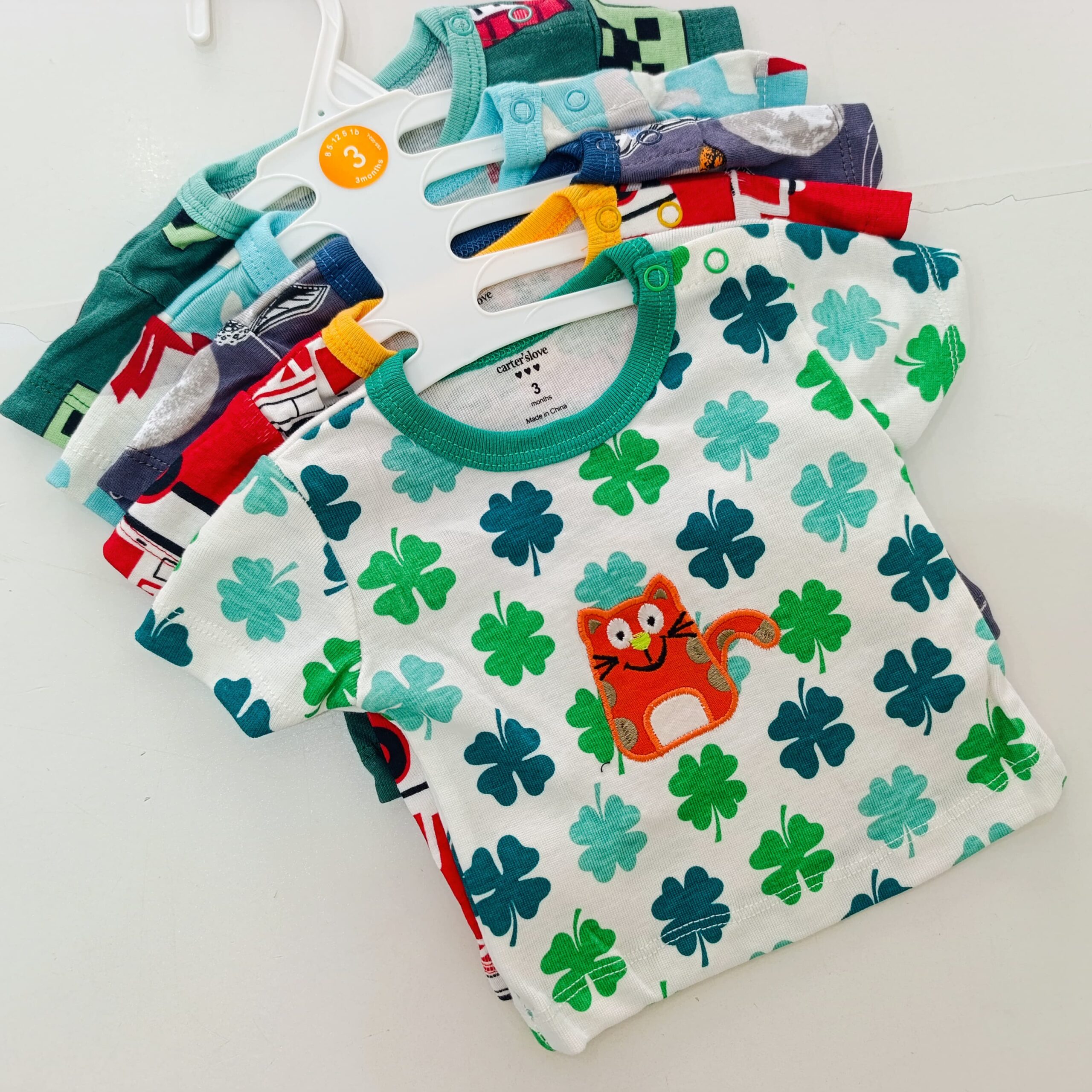 Newborn Baby Boy Soft Multicolor Cotton T-Shirts 5Pcs - Image 17