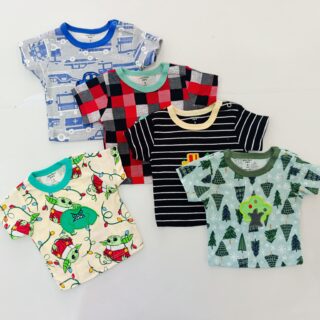 Newborn Baby Boy Soft Multicolor Cotton T-Shirts 5Pcs