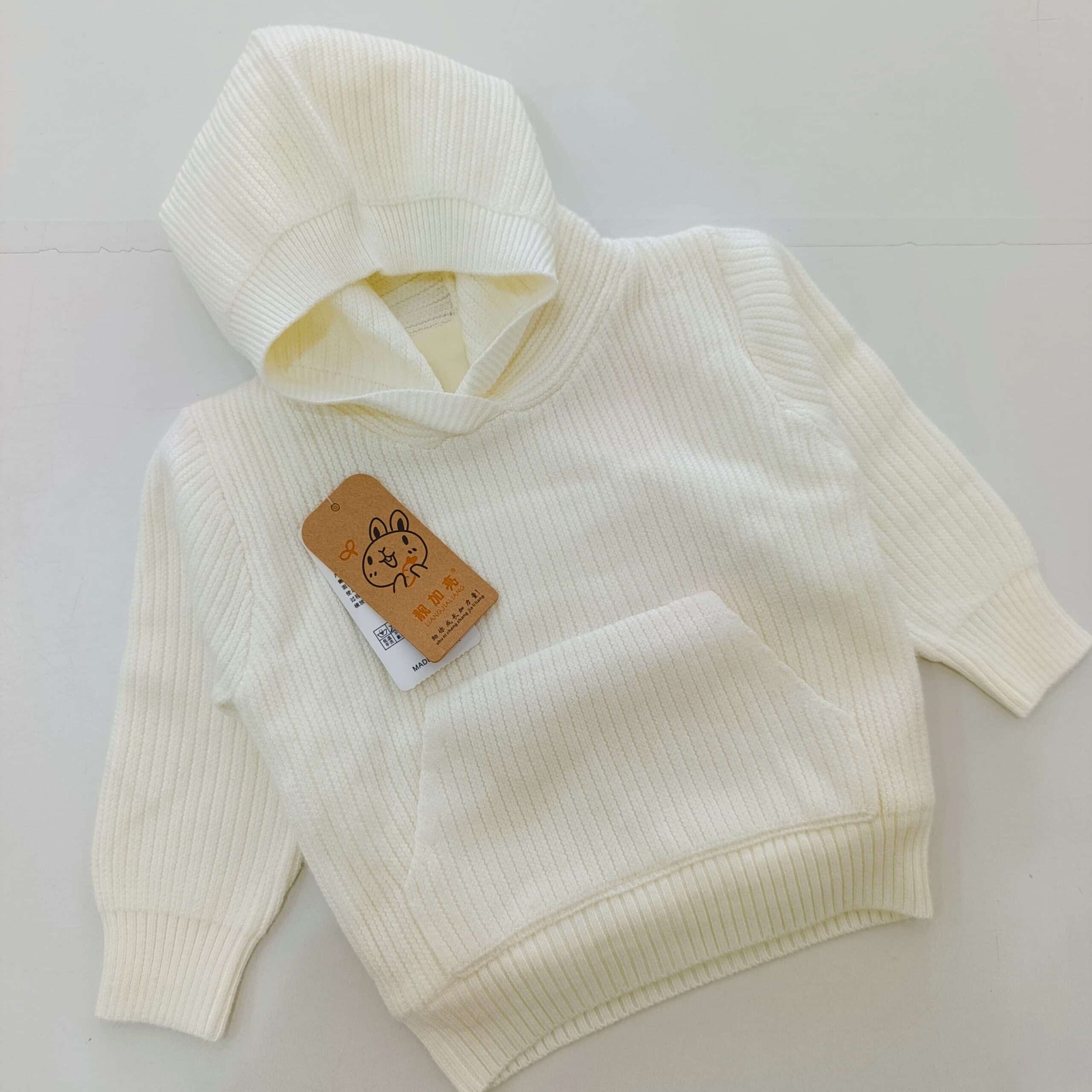 Warm Hooded Organic Cotton Baby Sweater - Image 4
