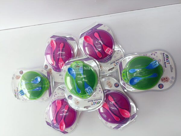 Suction Bowls With Fork & Spoon