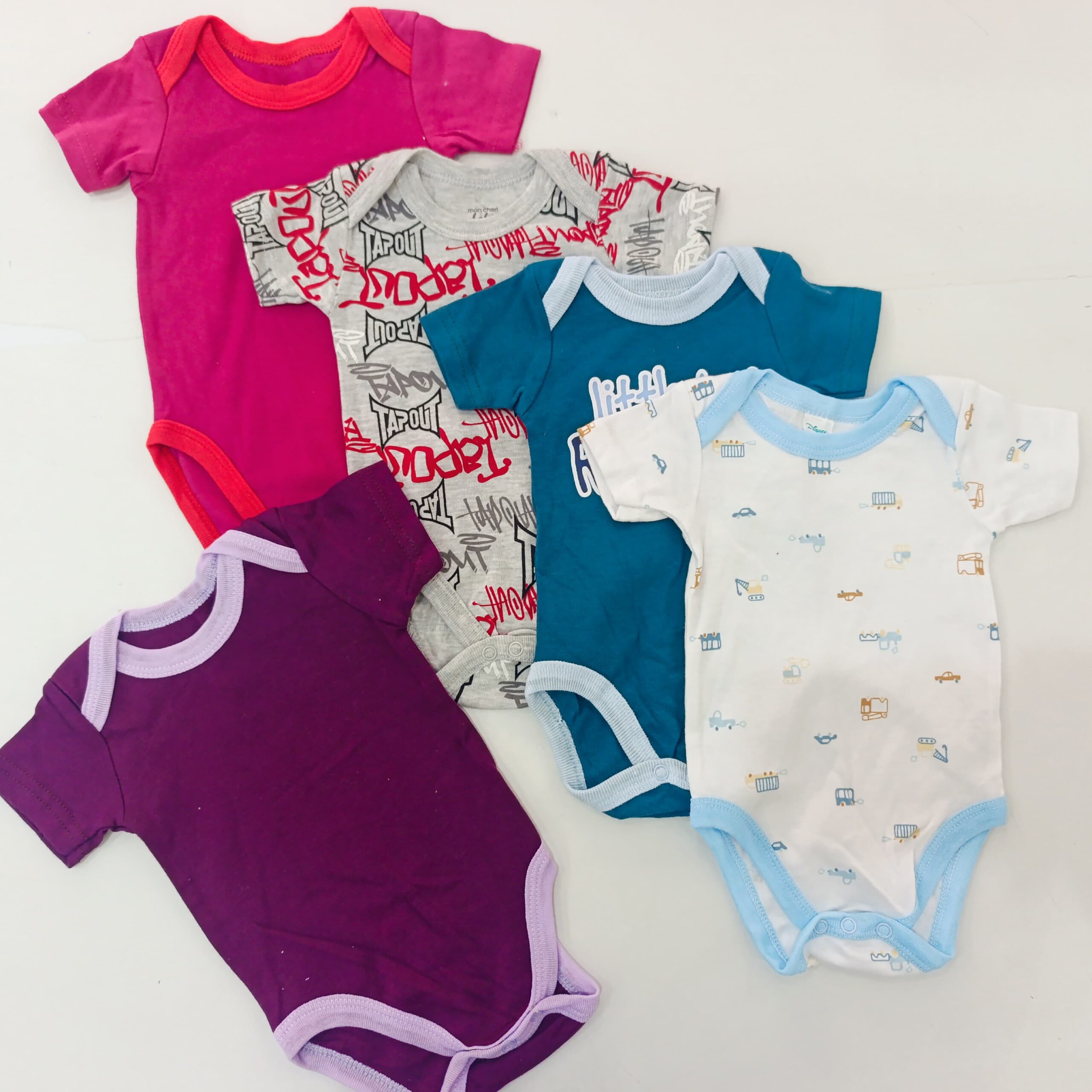 5-Pack Newborn Baby Girls Short-Sleeve Bodysuits - Image 6