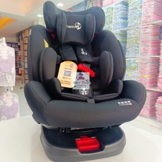 happybe 360° Rotating ISOFIX Baby Car Seat | Convertible Infant & Toddler Safety Seat with 5-Point Harness and Side Impact Protection - Black