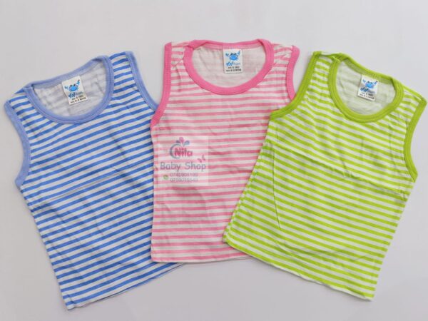 Unisex Cotton Newborn Stripped Vests