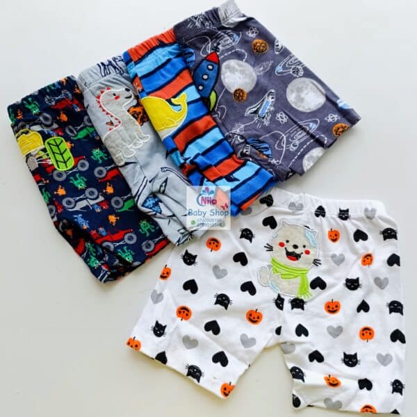 Cartoon Themed Trendy Baby Boy Shorts 5pcs - Image 13
