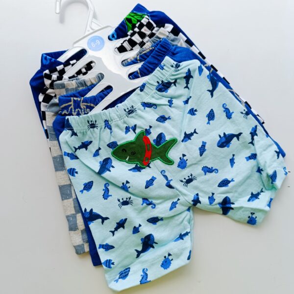 Cartoon Themed Trendy Baby Boy Shorts 5pcs - Image 9