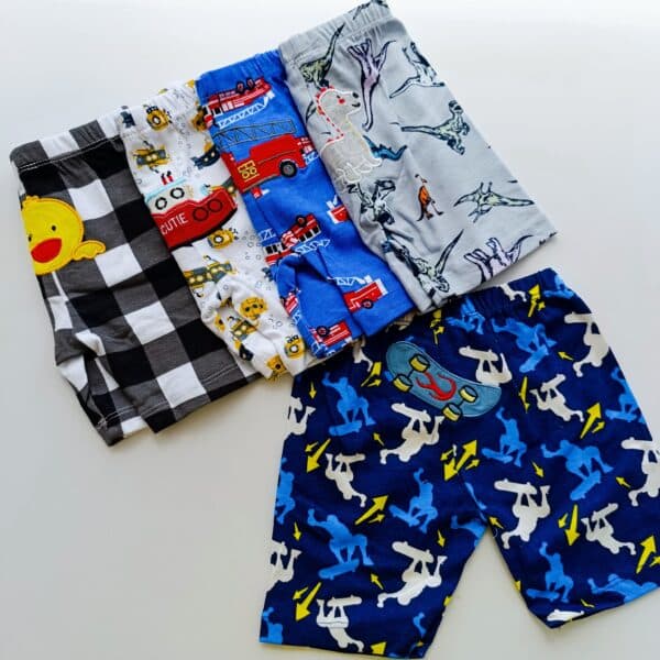 Cartoon Themed Trendy Baby Boy Shorts 5pcs - Image 7