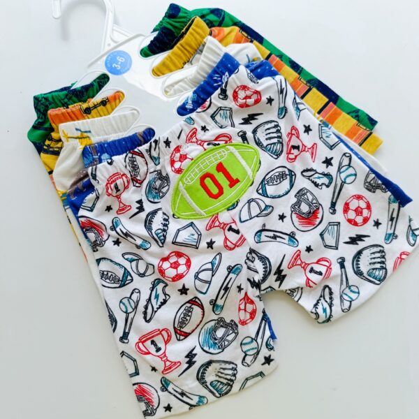 Cartoon Themed Trendy Baby Boy Shorts 5pcs - Image 6
