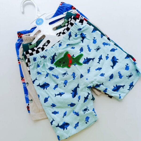 Cartoon Themed Trendy Baby Boy Shorts 5pcs - Image 5