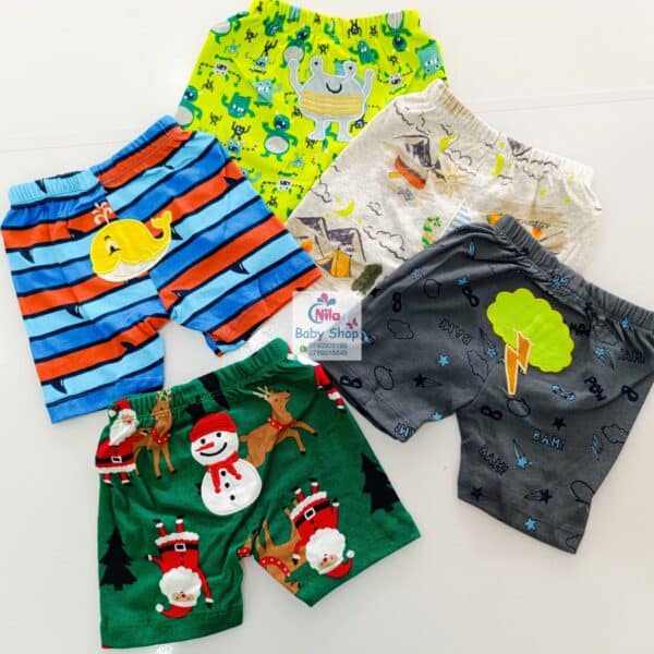 Cartoon Themed Trendy Baby Boy Shorts 5pcs