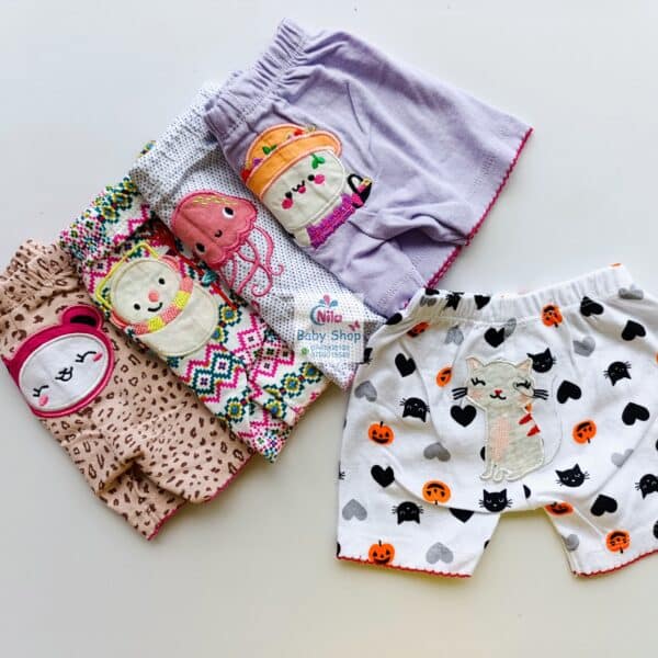 Baby Girls 5-Piece Cotton Pants Set - Image 12