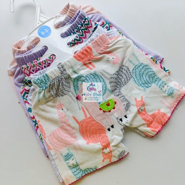 Baby Girls 5-Piece Cotton Pants Set - Image 4