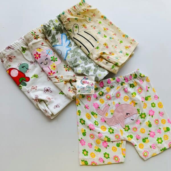 Baby Girls 5-Piece Cotton Pants Set - Image 5