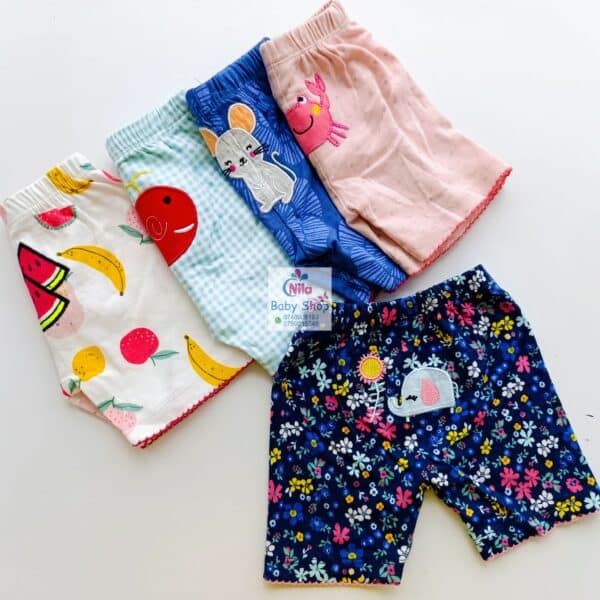 Baby Girls 5-Piece Cotton Pants Set - Image 2