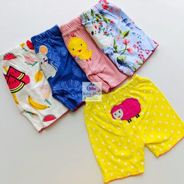 Baby Girls 5-Piece Cotton Pants Set - Image 3