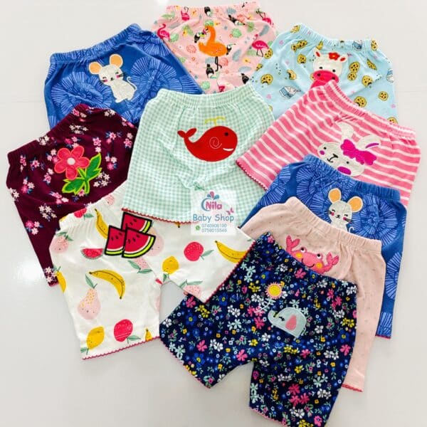 Baby Girls 5-Piece Cotton Pants Set