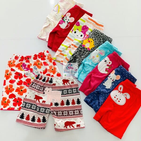 Baby Girls 5-Piece Cotton Pants Set