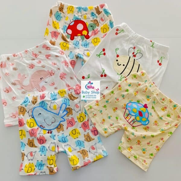 Baby Girls 5-Piece Cotton Pants Set - Image 7