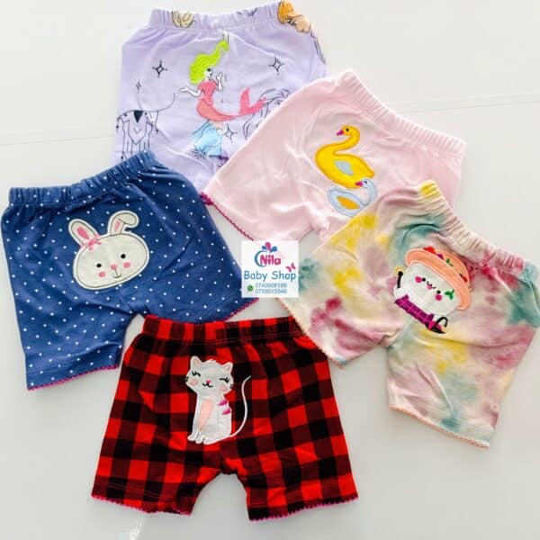 Baby Girls 5-Piece Cotton Pants Set - Image 5