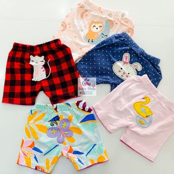 Baby Girls 5-Piece Cotton Pants Set - Image 2