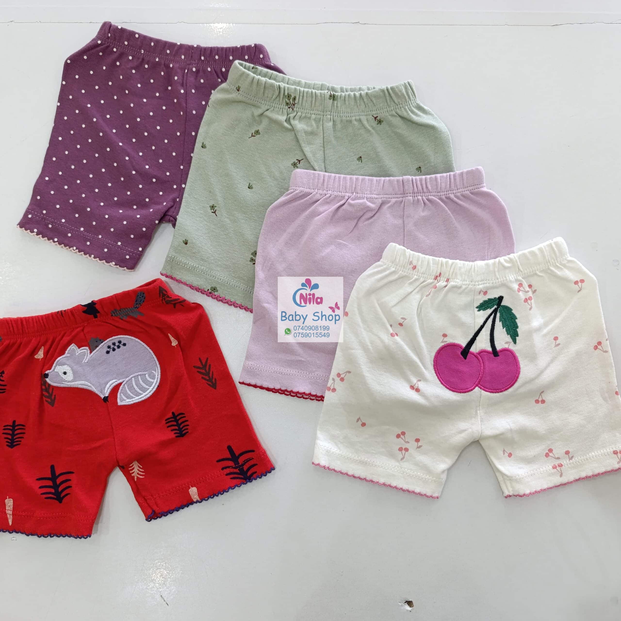 Baby Girls 5-Piece Cotton Pants Set - Image 7