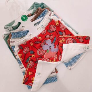 Baby Girls 5-Piece Cotton Pants Set