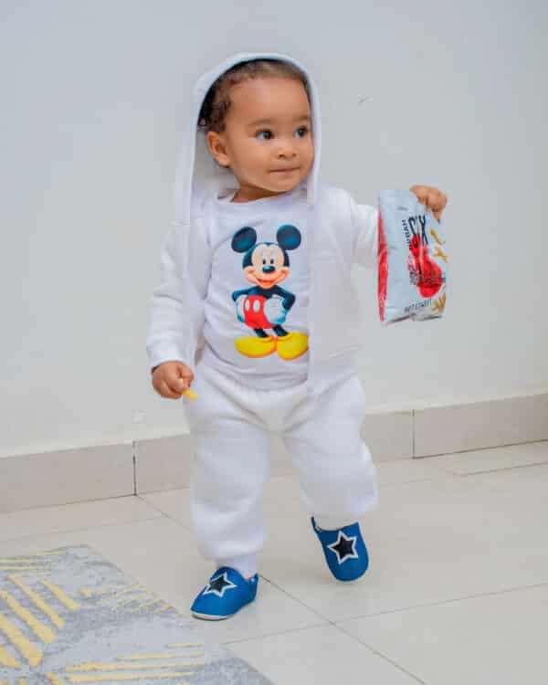 Kids 3-Piece Set Pants, T-shirt & Zip-up Hoodie - Image 3