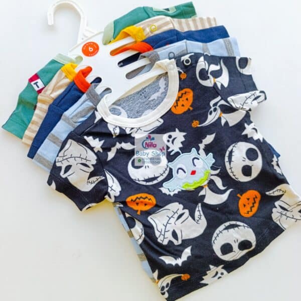 Newborn Baby Boy Soft Multicolor Cotton T-Shirts 5Pcs - Image 6