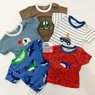 Newborn Baby Boy Soft Multicolor Cotton T-Shirts 5Pcs