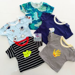 Newborn Baby Boy Soft Multicolor Cotton T-Shirts 5Pcs