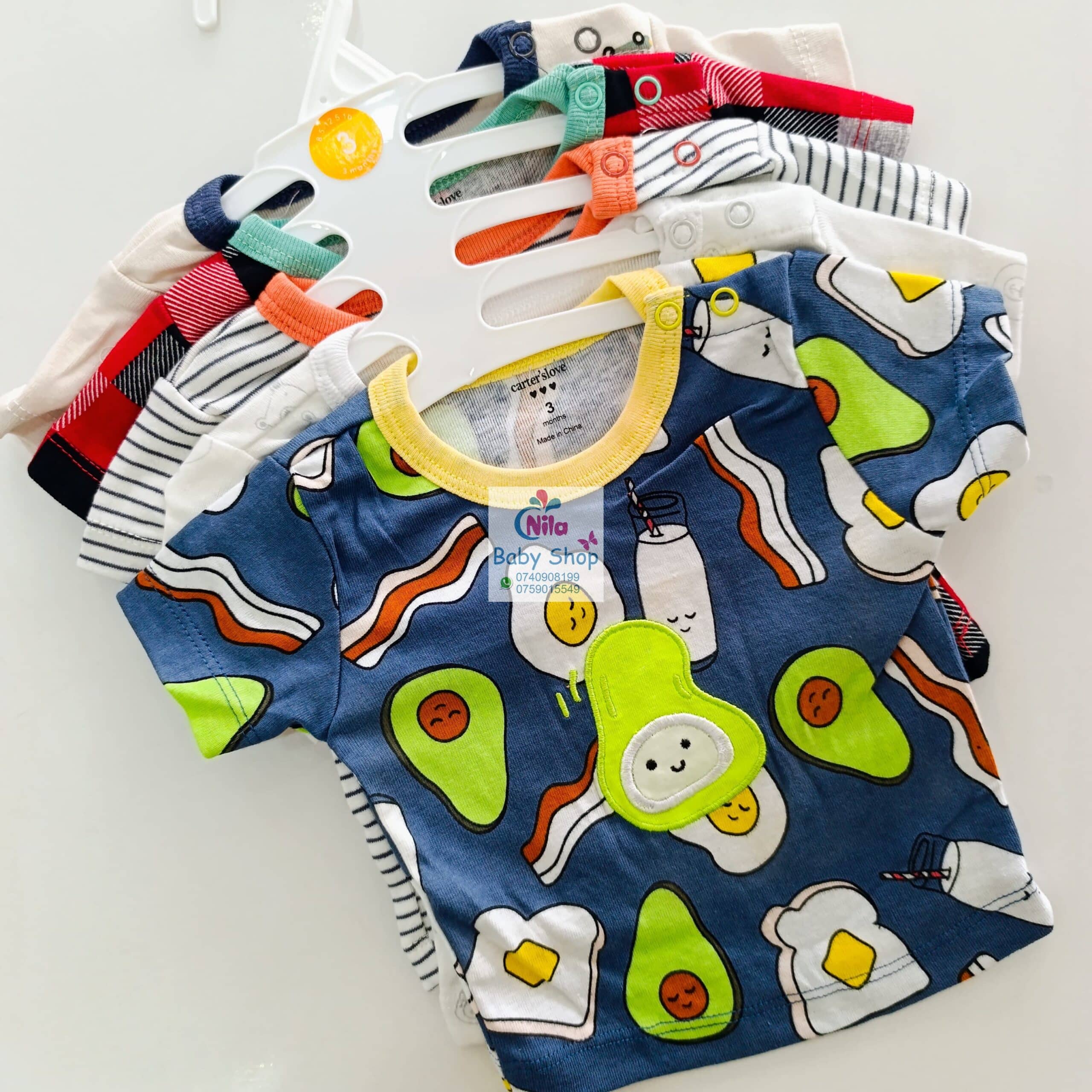 Newborn Baby Boy Soft Multicolor Cotton T-Shirts 5Pcs - Image 11