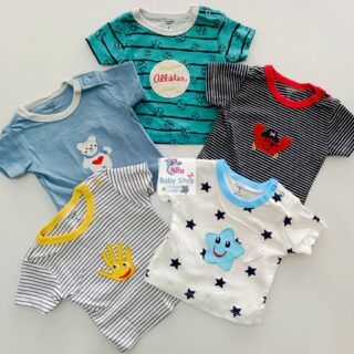 Newborn Baby Boy Soft Multicolor Cotton T-Shirts 5Pcs