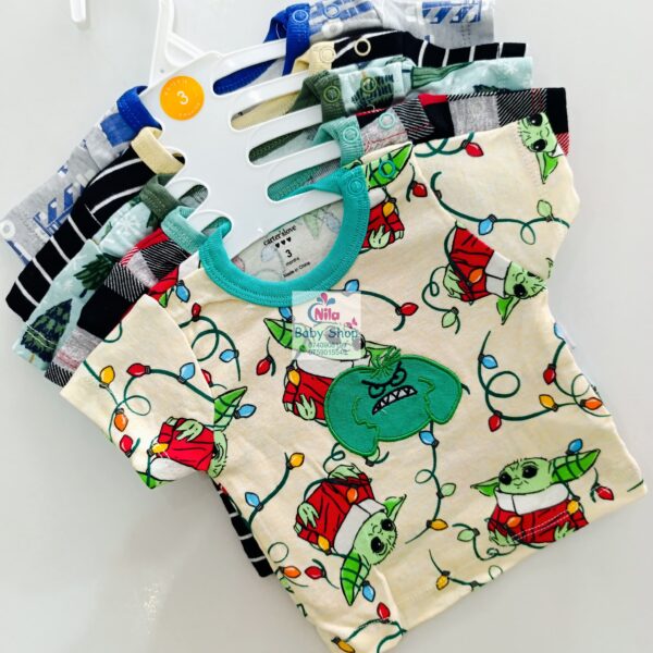 Newborn Baby Boy Soft Multicolor Cotton T-Shirts 5Pcs - Image 2