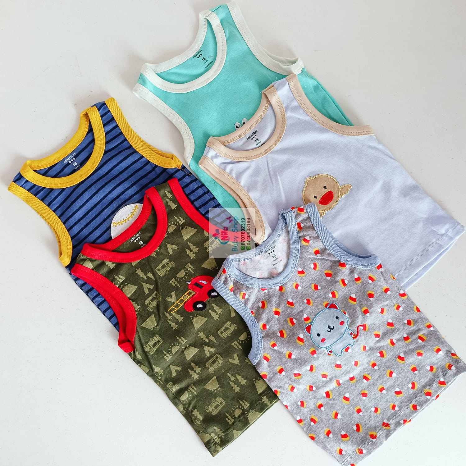 5PCS Trendy Soft Cotton Newborn Baby Boy Vest – Nila Baby Shop