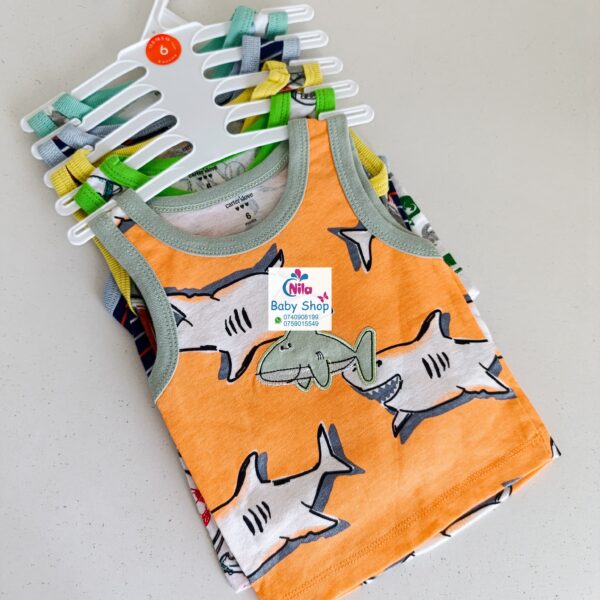 5PCS Trendy Soft Cotton Newborn Baby Boy Vest - Image 8