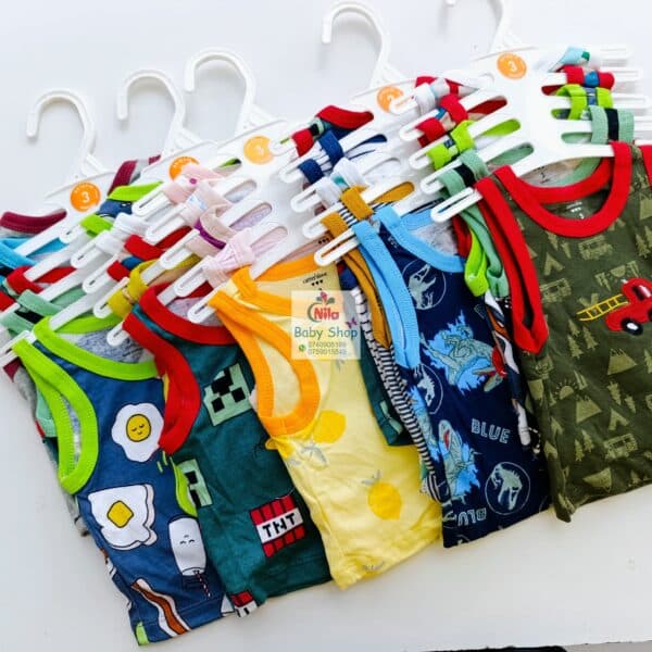 5PCS Trendy Soft Cotton Newborn Baby Boy Vest - Image 9