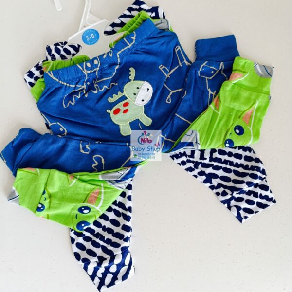 3PC Infant Boy Cotton Pants Set - Image 4