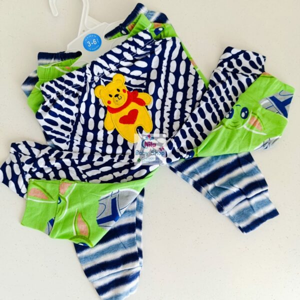 3PC Infant Boy Cotton Pants Set - Image 2