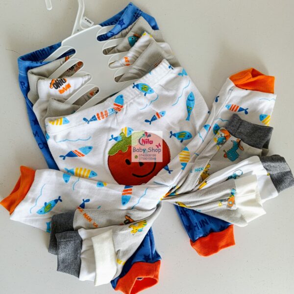 5 Piece Cartoon-Themed Baby Boy Pants Set