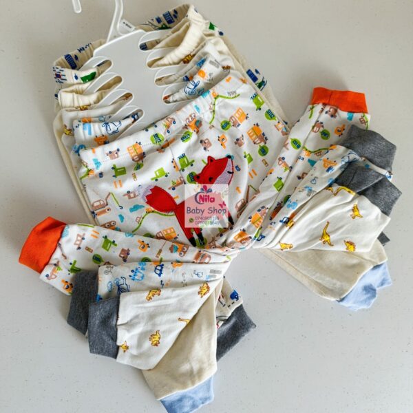 5 Piece Cartoon-Themed Baby Boy Pants Set - Image 3