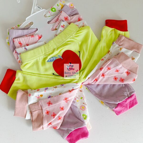 Multicolor Cotton Baby Girl Pants 5 Pack - Image 6