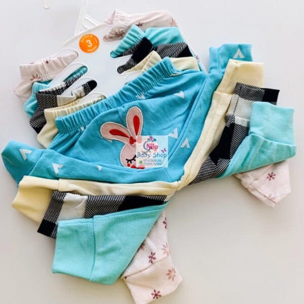 Multicolor Cotton Baby Girl Pants 5 Pack - Image 7