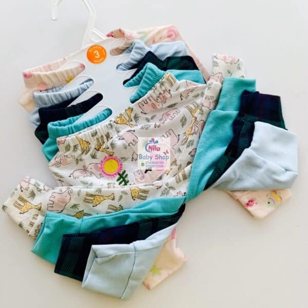 Multicolor Cotton Baby Girl Pants 5 Pack - Image 8