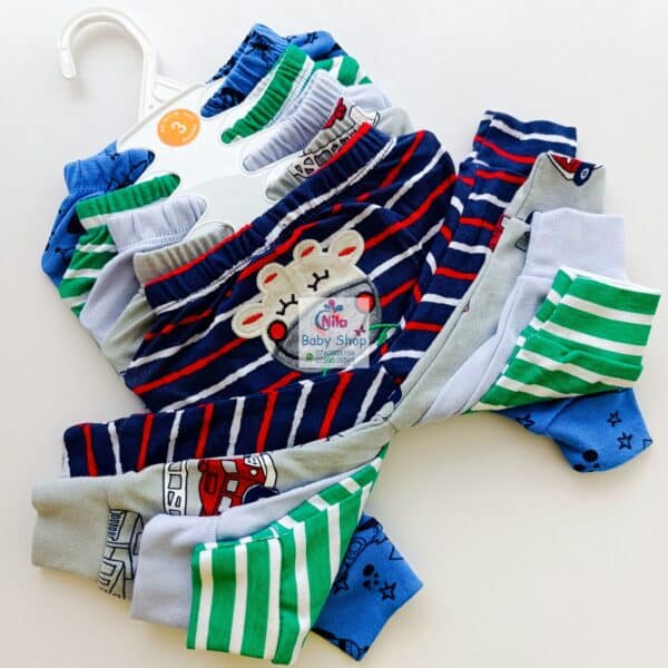 5 Piece Cartoon-Themed Baby Boy Pants Set - Image 10