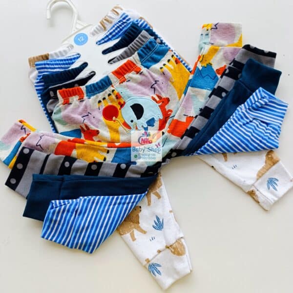 5 Piece Cartoon-Themed Baby Boy Pants Set - Image 4