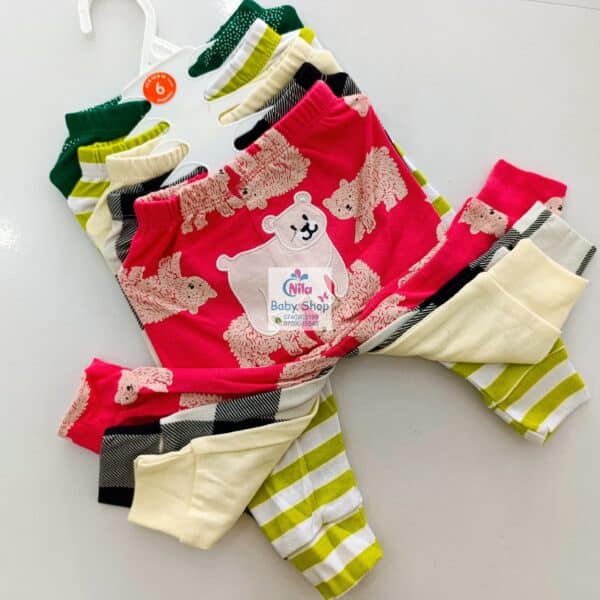 Multicolor Cotton Baby Girl Pants 5 Pack - Image 6